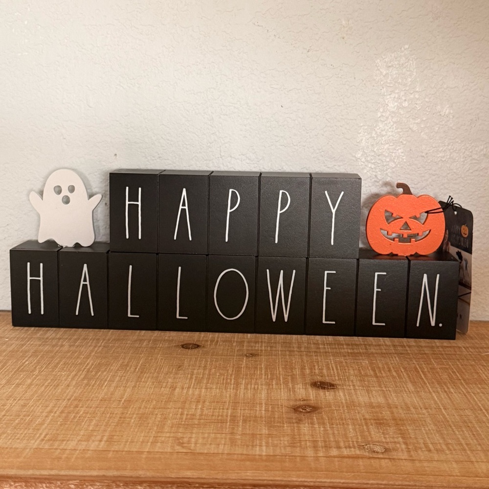 Rae Dunn Happy Halloween Block Decor 👻🎃